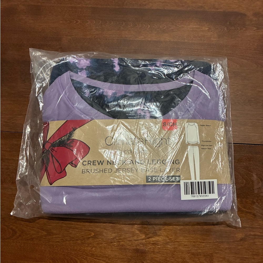 Cuddl Duds Cozy Purple and Black Pajama Set